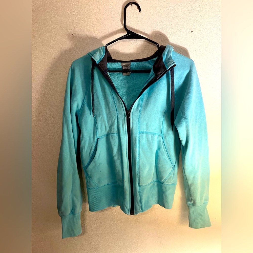 Light blue zip up hoodie
